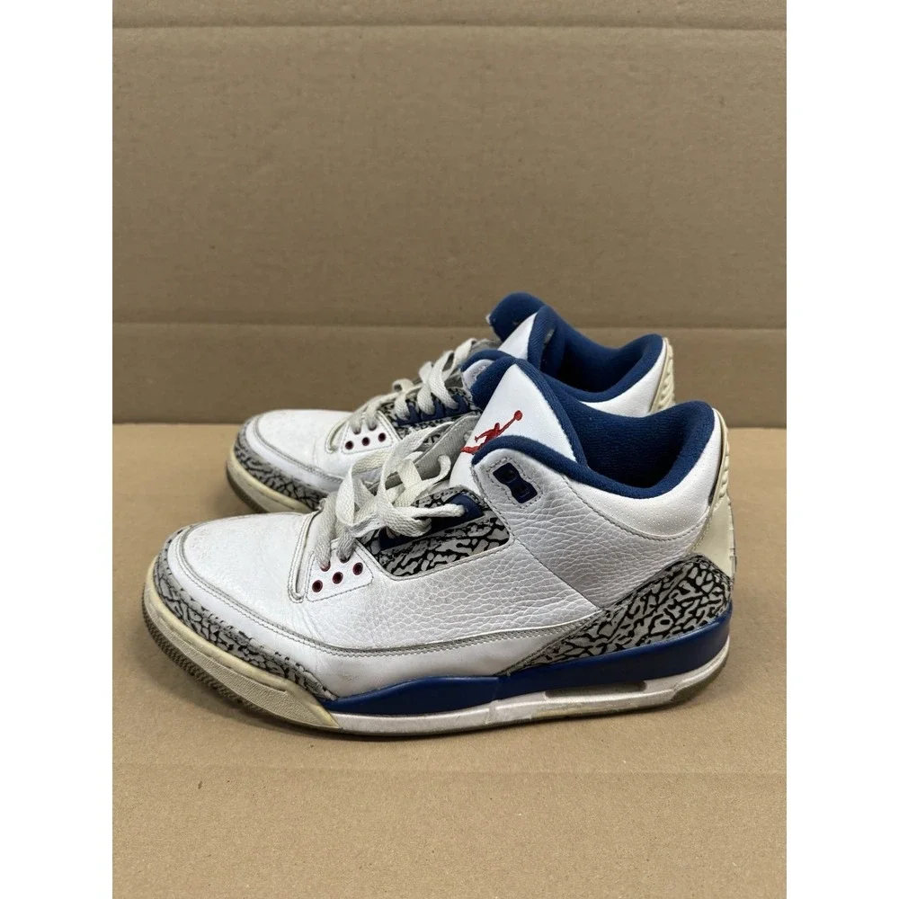 Air Jordan 3 Retro 2011 True Blue‎ Size 9.5 136064-104 OG White Cement Used